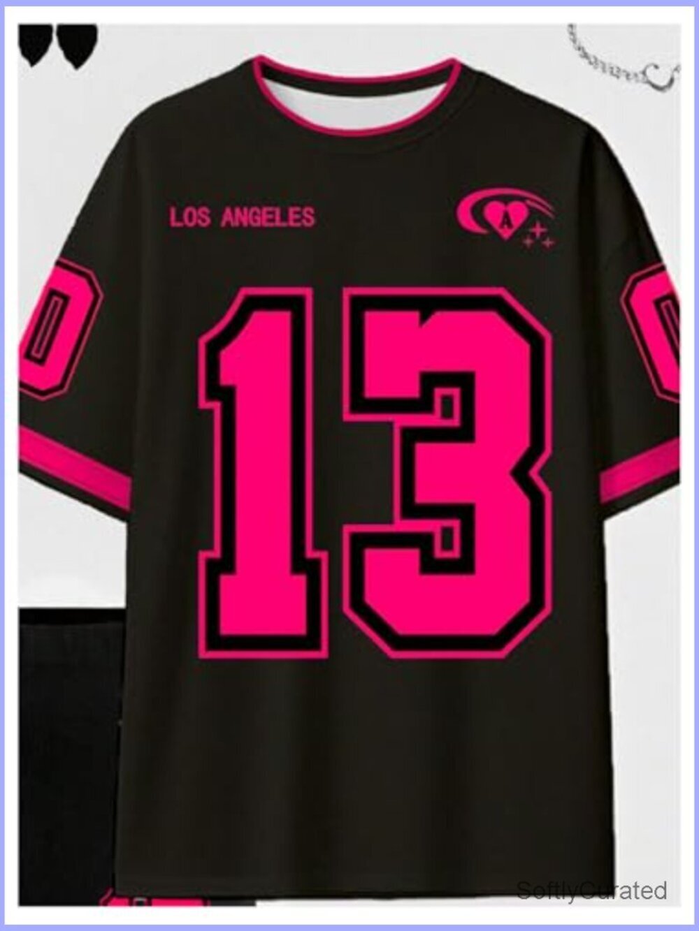 Oversized Graphic Jersey Shirt and Biker Shorts Set - Medium - Picture 4 of 5